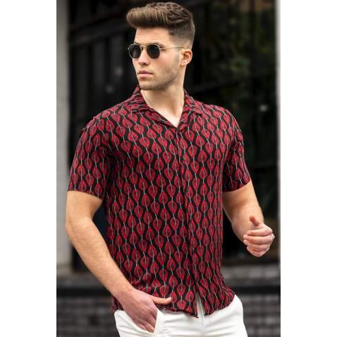 Madmext Men Maroon Shirt 4944 - Bordo