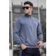 Madmext Men Smoke Gray Sweatshirt 5300 - Füme