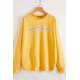 Mad Girls Yellow Printed Sweatshirt MG823 - Sarı