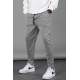 Men Striped Dye Gray Sweatpants - Boyalı gri