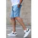 Madmext Men Blue Plain Shorts 5173 - Mavi