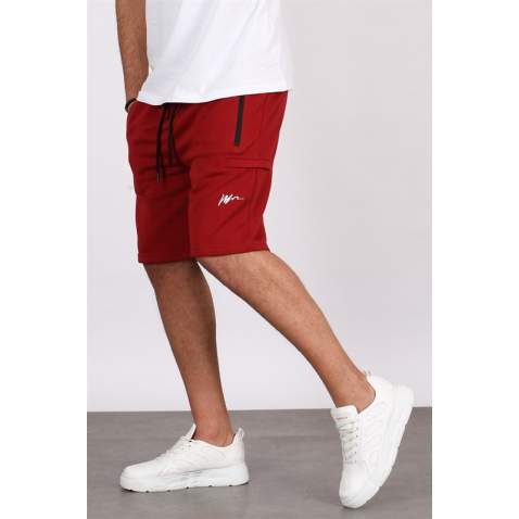 Madmext Men Maroon Capri Shorts 5443 - Bordo