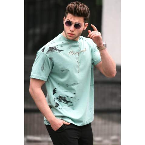 Men Green Over Fit T-Shirt 5207 - Yeşil