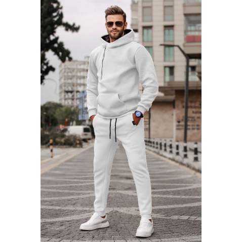 Madmext Stone White Tracksuit For Men 5634 - Beyaz