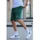 Men Basic Green Capri Shorts - Yeşil