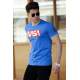 Madmext Blue Nasa T-shirt for Men 4526 - Saks