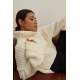 Mad Girls Turtleneck White Sweater MG1402 - Beyaz