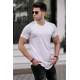 Madmext Men Printed White Plain T-Shirt 5843 - Beyaz