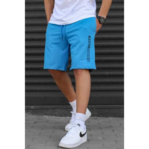 Madmext Blue Capri Shorts 5403 - Mavi