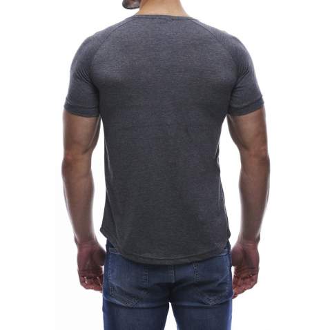 Madmext Dark Grey Printed T-shirt for Men 2620 - Füme