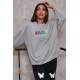 Mad Girls Gray Baby Printed Sweatshirt MG791 - Gri