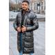 Men Black Long Puffer Jacket - Siyah