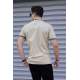 Men Beige Polo T-Shirt - Bej