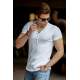 Madmext White Basic V Neck T-shirt for Men 4551 - Beyaz