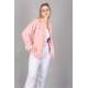 Mad Girls Oversize Soft Pink Woolen Jacket Mg1199 - Pudra