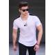 Madmext White Basic T-shirt for Men 4520 - Beyaz