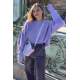 Women Lilac Knitted Basic Sweater MG1304 - Lila