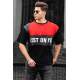 Madmext Men Printed Black T-shirt 4962 - Siyah