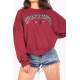 Mad Girls Maroon Sweatshirt MG1196 - Bordo