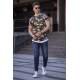 Madmext Men Camouflage Beige T-shirt 4480 - Bej