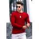 Madmext Red Crew Neck Men Knitwear Jumper 4637 - Kırmızı