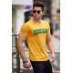 Madmext Yellow Printed T-shirt for Men 4485 - Sarı