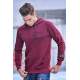 Madmext Claret Red Printed Hoodie 4195 - Bordo