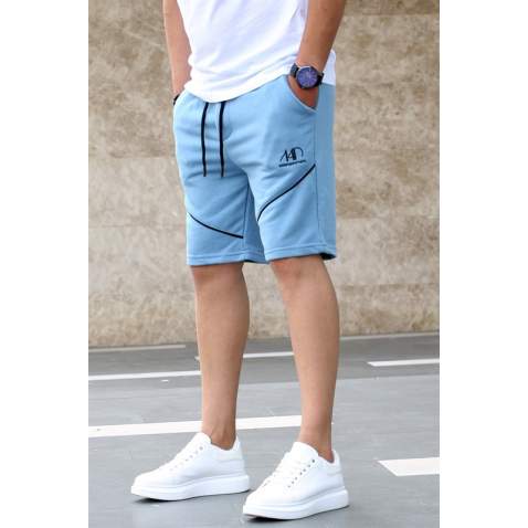 Madmext Regular Fit Men Blue Shorts 5401 - Mavi