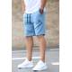 Madmext Regular Fit Men Blue Shorts 5401 - Mavi