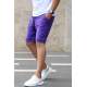 Madmext Purple Basic Capri for Men 4233 - Mor