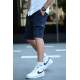 Men Navy Blue Basic Cargo Shorts 5467 - Lacivert