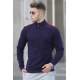 Madmext Men Navy Blue Sweatshirt 5155 - Lacivert