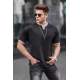 Men Black Basic T-Shirt 5859 - Siyah