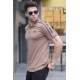 Brown Embroided Polo T-Shirt 5892 - Kahverengi