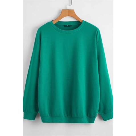 Mad Girls Turquois Basic Sweatshirt MG806 - Turkuaz