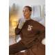 Mad Girls Brown Tracksuit Mg1278 - Kahverengi