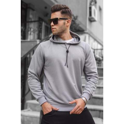 Madmext Men Dye Gray Sweatshirt 5334 - Boyalı gri