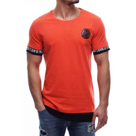 Madmext Orange Printed T-shirt for Men 2623 - Turuncu