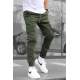 Men Khaki Cargo Trousers 5647 - Haki