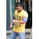 Madmext Yellow Printed T-shirt for Men Mad4010 - Sarı