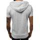 Madmext Grey Rapped T-shirt with Hood for Men3069 - Gri