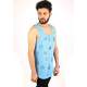 Madmext Printed Blue Tank Top 2329 - Mavi