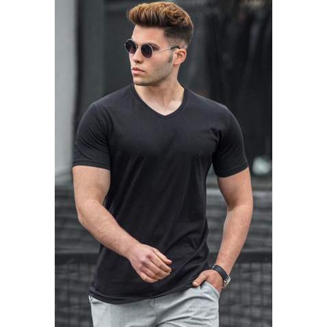 Madmext Men Black T-shirt 5281 - Siyah