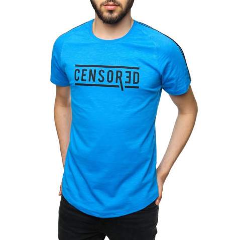 Madmext Men Blue T-shirt 2257 - Mavi