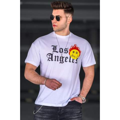 Madmext Men White T-shirt 4991 - Beyaz