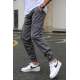 Men Smoke Gray Cargo Trousers 5447 - Füme