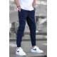 Men Navy Blue Jogger Trousers - Lacivert