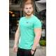 Madmext Turquoise T-shirt for Men 3037 - Yeşil