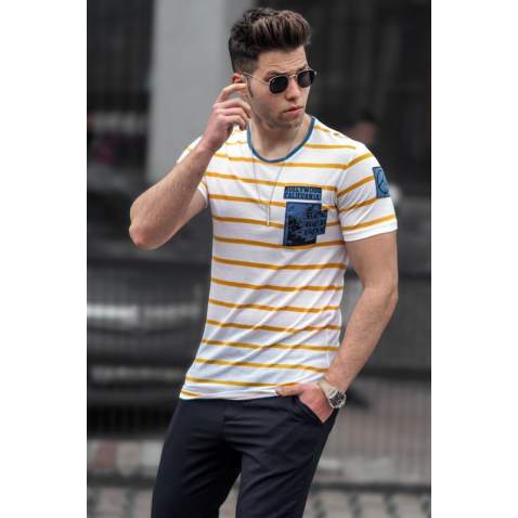 Madmext Men Yellow T-shirt 2573 - Sarı