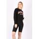 Mad Girls Black Crew-Neck Women Sweatshirt MG789 - Siyah